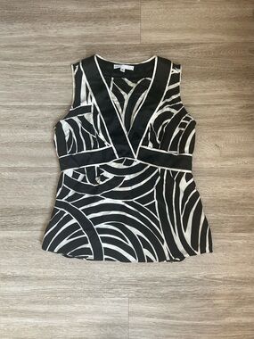 Y2k Vintage Parameter Archival Abstract Mod Swirl Top 💼🌀